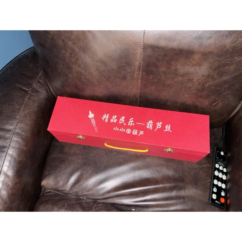 Traditional Chinese Handmade Hulusi Aka Curcubit Flute Bamboo Pipe Hard Case